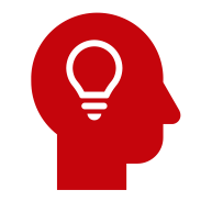 Icon: head with a lightbulb