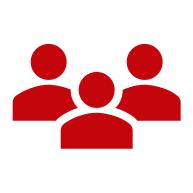 Icon: Three people meeting